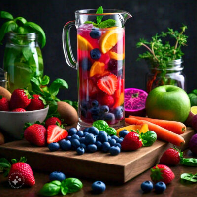 healthy food and drinks